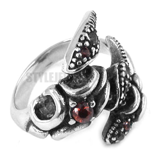 Stainless Steel Ring Gothic Tribal Scorpion Ring SWR0224 - Click Image to Close